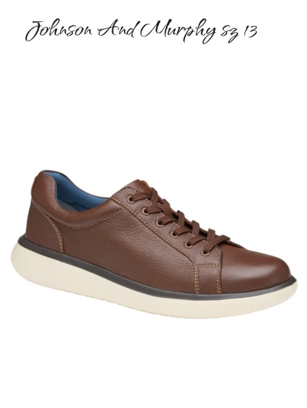 Johnston and Murphy Men's Oasis Lace-to-Toe Sneaker, Tan Full Grain, 13